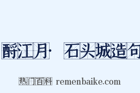 酹江月·石头城造句是什么意思的图片